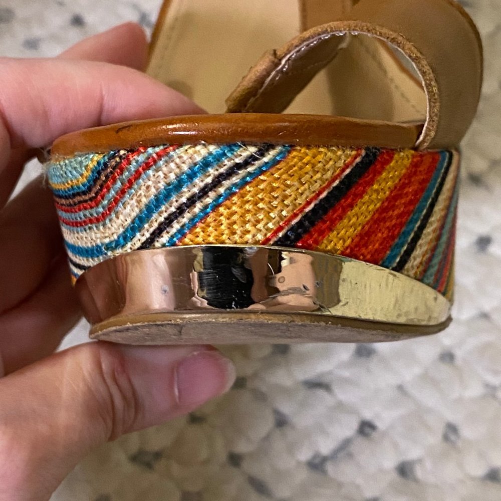 Steve Madden Pucci Wedges Mod T-Strap Sandals 7.5 - image 6